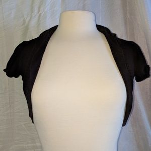 Black short sleeve bolero jacket.